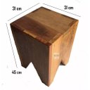 Ver imagem 3 de Banco Volp Quadrado Banqueta Puff Seat Garden Madeira de Demolição Sala de Estar Cozinha Bar