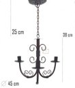 Ver imagem 2 de lustre luminária ferro de teto rústico decoração 3 lâmpadas artesanal sala de jantar casa pé