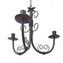 Ver imagem 1 de lustre luminária ferro de teto rústico decoração 3 lâmpadas artesanal sala de jantar casa pé