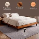 Ver imagem 2 de Cama Japonesa Queen Size Veneza 165cm Base Box Orgânica Bouclê Estofada Pés de Ferro:Bouclê Terracot