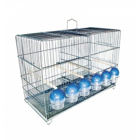 Gaiola para Canário Belga com Divisória e 6 Comedouros