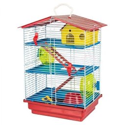 Gaiola de Hamster 3 Andares Teto Plástico Jel Plast - 1