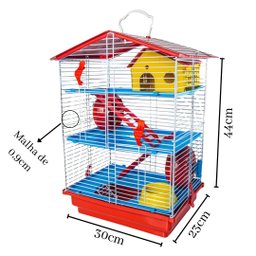 Gaiola de Hamster 3 Andares Teto Plástico Jel Plast - 2