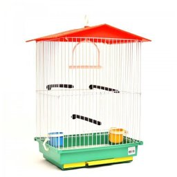 Gaiola para Periquitos, Agapornis e Pássaros Pequenos com Teto Plástico - 1