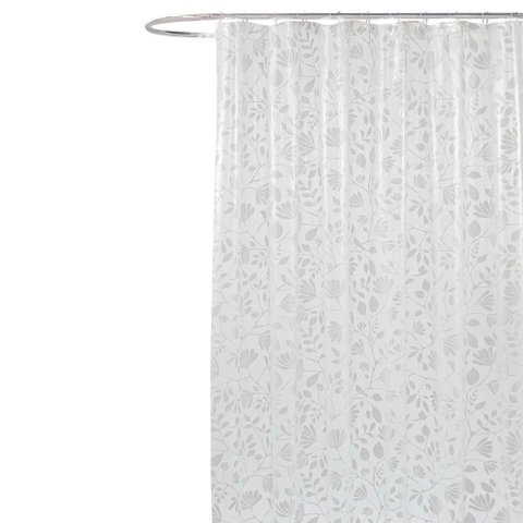 Coina Box Pvc Floral Cinza 198x180cm - Uzoo Cortina Box Pvc 1.98x1.80m Floral Cinza 818006