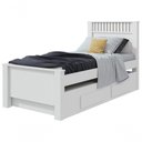 Ver imagem 1 de Cama Solteiro Bibox 2 Gavetas Athenas - Lopas Branco