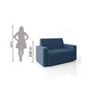Ver imagem 2 de Sofá-cama 2 Lugares Pratik 5000 Mamflex Azul Suede Azul