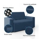 Ver imagem 3 de Sofá-cama 2 Lugares Pratik 5000 Mamflex Azul Suede Azul