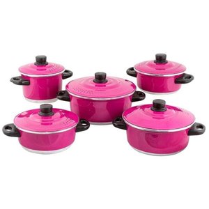 Jogo de Panela 5 Peças Rosa Pink
