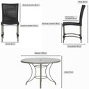 Ver imagem 2 de Mesa Ascoli 100 Cm com 4 Cadeiras Cannes de Alumínio, Pintura Fendi e Trama Tela de Corda Náutica