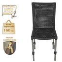 Ver imagem 4 de Mesa Ascoli 100 Cm com 4 Cadeiras Cannes de Alumínio, Pintura Fendi e Trama Tela de Corda Náutica