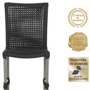 Ver imagem 3 de Mesa Ascoli 100 Cm com 4 Cadeiras Cannes de Alumínio, Pintura Fendi e Trama Tela de Corda Náutica