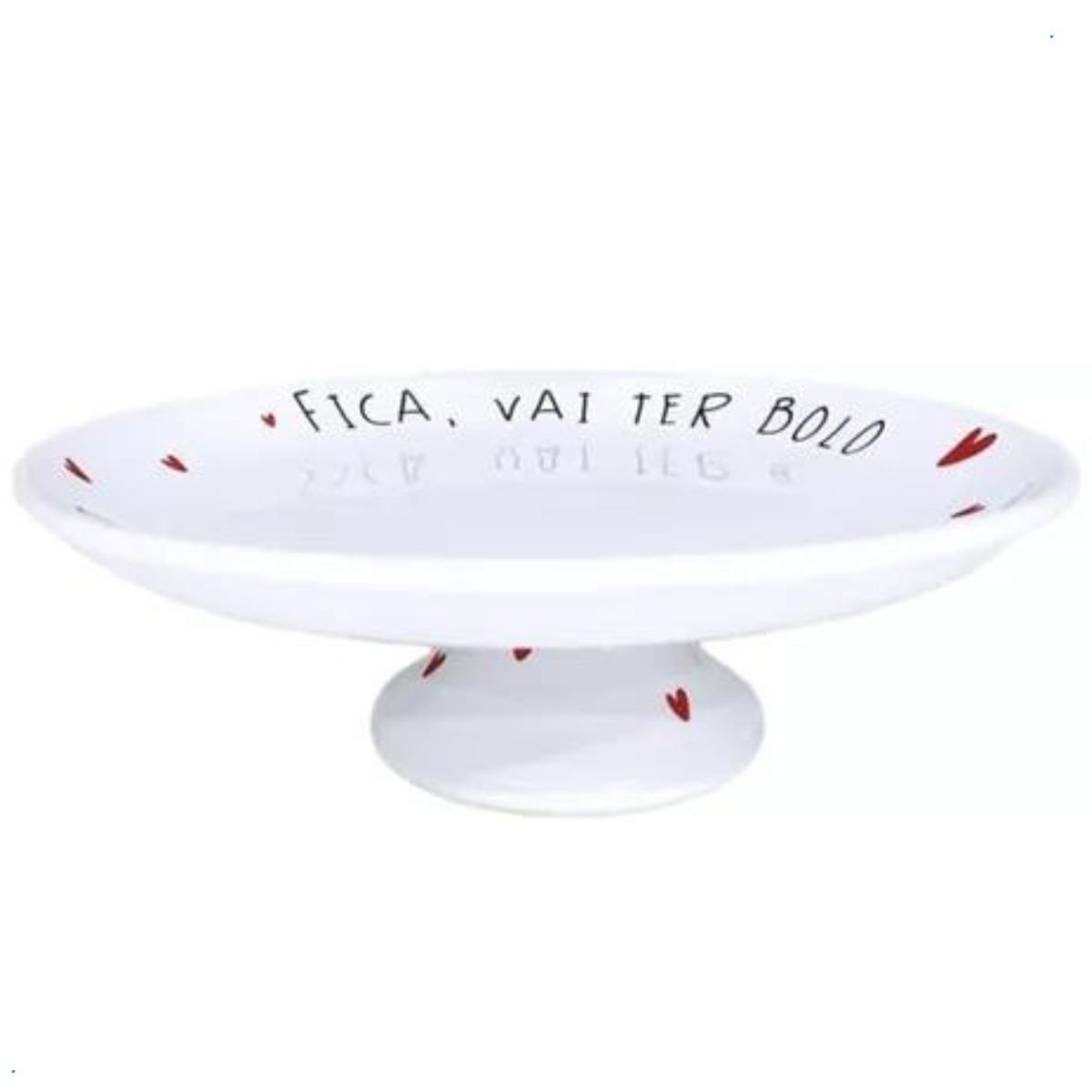 Boleira com Pé Branca G Fica Vai Ter Bolo Decoração Casa Dami Decor ...