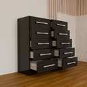 Ver imagem 5 de Cômoda Berlim 10 Gavetas Preto - Panorama Móveis