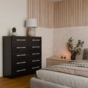 Ver imagem 1 de Cômoda Berlim 10 Gavetas Preto - Panorama Móveis