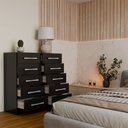 Ver imagem 2 de Cômoda Berlim 10 Gavetas Preto - Panorama Móveis
