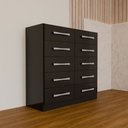 Ver imagem 6 de Cômoda Berlim 10 Gavetas Preto - Panorama Móveis