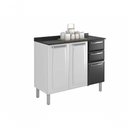 Ver imagem 1 de Balcão Cozinhas Itatiaia Luce 3 Portas e 2 Gavetas Preto