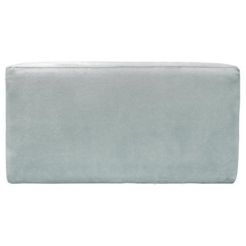 Puff Puf Estofado Tecido Veludo 70x70x40 Suede Gigante Azul