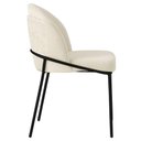 Ver imagem 5 de Cadeira Aurora Bouclé Off White Metal Preto