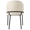 Ver imagem 4 de Cadeira Aurora Bouclé Off White Metal Preto