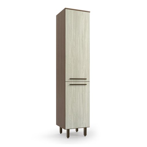 Paneleiro Evolution Plus Simples 2 Portas Tannat/Legno Crema Batrol