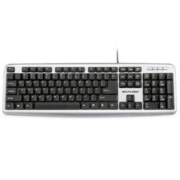 Teclado Slim Standard Preto E Prata USB - Multilaser - Tc067 - 1