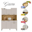 Ver imagem 4 de Kit Cozinha Ambiente Gênova 6 Portas Freijó Soft - Kits Paraná