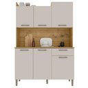 Ver imagem 5 de Kit Cozinha Ambiente Gênova 6 Portas Freijó Soft - Kits Paraná