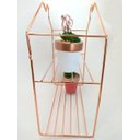 Ver imagem 4 de PRATELEIRA NICHO ROSE GOLD LUXO DECORAÇÃO 31X16X37cm
