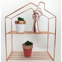 Ver imagem 1 de PRATELEIRA NICHO ROSE GOLD LUXO DECORAÇÃO 31X16X37cm