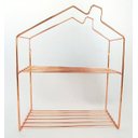 Ver imagem 5 de PRATELEIRA NICHO ROSE GOLD LUXO DECORAÇÃO 31X16X37cm