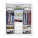 Ver imagem 2 de Guarda-Roupa Casal 3 Portas de Correr 4 Gavetas News Marrom/Branco/Carvalho