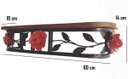 Ver imagem 2 de Aparador Suspenso de Parede Flores Prateleira Parede Ferro Multiuso Casa Decoração Suporte Ferro