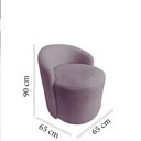 Ver imagem 7 de Kit 2 Poltronas Decorativa Yara Orgânica Veludo Rosê