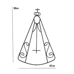 Nossa Senhora Aparecida Quadro de Parede Arte Em Ferro Linda artes sacras - 2