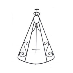 Nossa Senhora Aparecida Quadro de Parede Arte Em Ferro Linda artes sacras - 1
