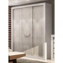 Ver imagem 3 de Guarda-Roupa Casal 3 Portas de Correr 4 Gavetas News Bege/Branco/Fresno