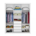 Ver imagem 2 de Guarda-Roupa Casal 3 Portas de Correr 4 Gavetas News Bege/Branco/Fresno