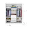 Guarda-Roupa Casal 3 Portas de Correr 4 Gavetas News  - 4