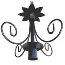 Ver imagem 1 de Pendente Luminária Lustre de teto Decoração 1 Lâmpada ferro artesanal teto design - Preto