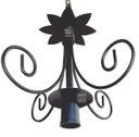 Ver imagem 1 de Pendente Luminária Lustre de teto Decoração 1 Lâmpada ferro artesanal teto design - Preto