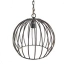 Ver imagem 1 de Pendente Luminária Lustre globo de teto Decoração 1 Lâmpada ferro artesanal teto design - verniz