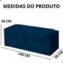 Ver imagem 7 de Calçadeira de Sapatos Baú Estofada 140cm Casal Suede Emma