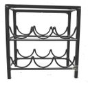 Ver imagem 1 de adega design ferro artesanal 6 garrafas de pé para chão ou mesa suporte para garrafas de vinhos