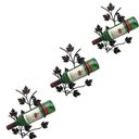 Ver imagem 1 de TRIO ADEGA DE PAREDE SUPORTE PARA GARRAFAS DE VINHO EM FERRO ARTESANAL