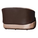 Ver imagem 2 de Namoradeira 2 Lugares Orgânica Decorativa Beatriz Veludo Rosa/pu Marrom - Montanaris Decor