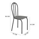 Ver imagem 4 de Kit 2 Cadeiras de Cozinha Texas Estampado Channel Pés de Ferro Cromo Preto - Pallazio