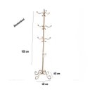 Ver imagem 2 de Cabideiro Cabide de Pé Chão Ferro Ouro Rose Gold Ganchos Suporte Parede Pendurador Bolsas Roupas