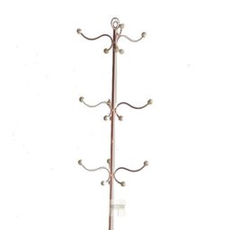 Cabideiro Cabide de Pé Chão Ferro Ouro Rose Gold Ganchos Suporte Parede Pendurador Bolsas Roupas - 1